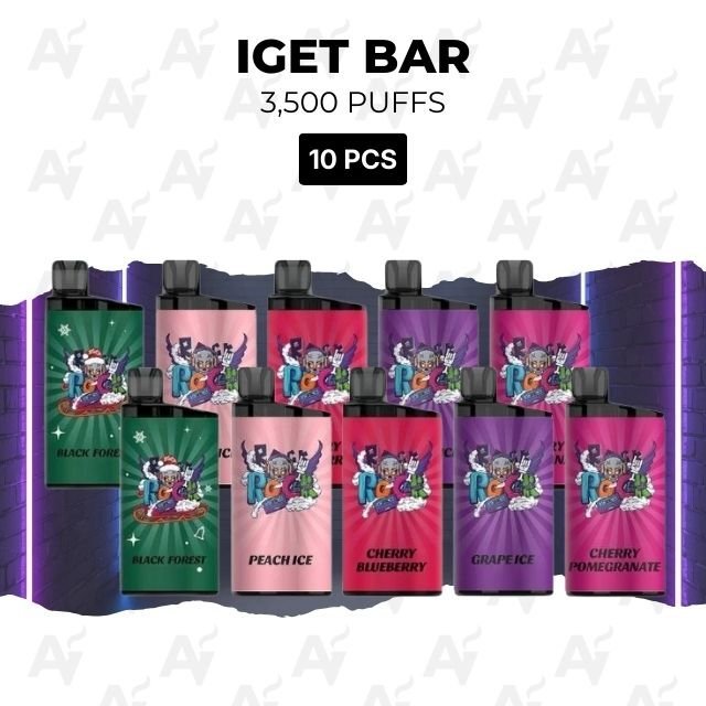 10 Pack IGET Bar Mixed Flavours 3500 Puffs
