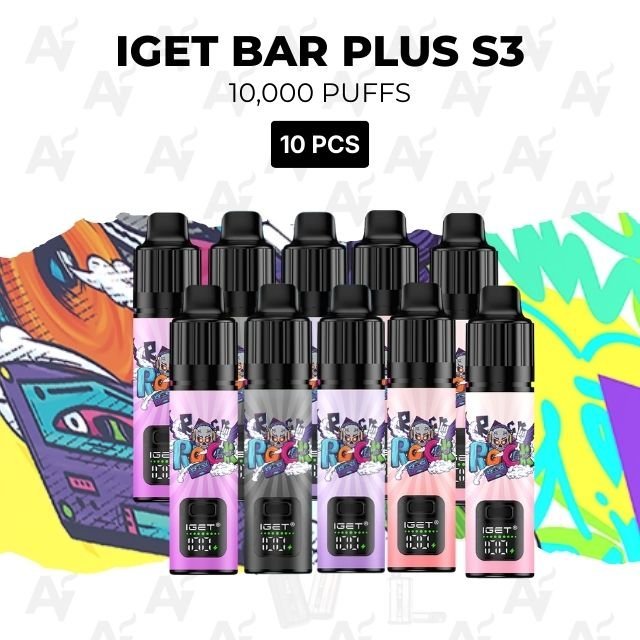 10 Pack IGET Bar Plus S3 Mixed Flavours 10000 Puffs