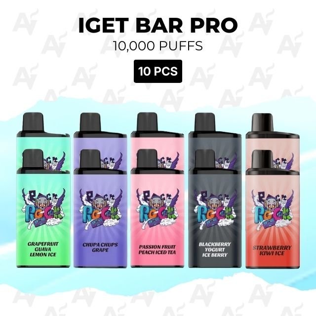 10 Pack IGET Bar Pro Mixed Flavours 10000 Puffs