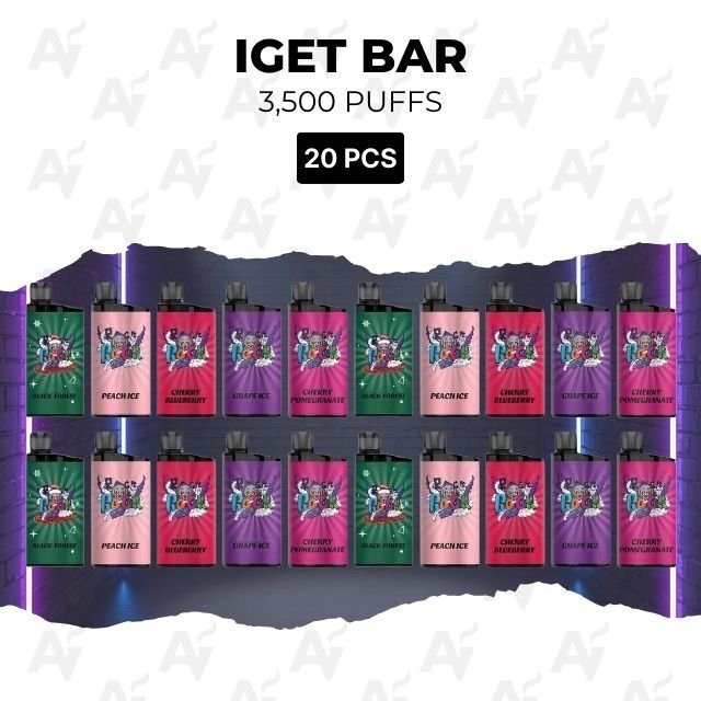 20 Pack IGET Bar Mixed Flavours 3500 Puffs
