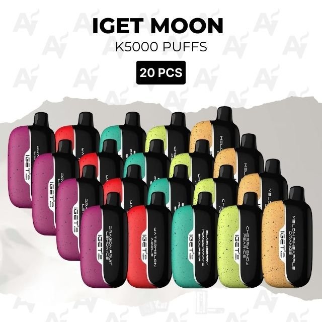 20 Pack IGET Moon 5000 Puffs