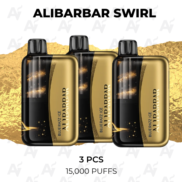 3 Pack Alibarbar Swirl Mixed Flavours 13000 Puffs