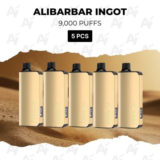 5 Pack Alibarbar Ingot Mixed Flavours 9000 Puffs