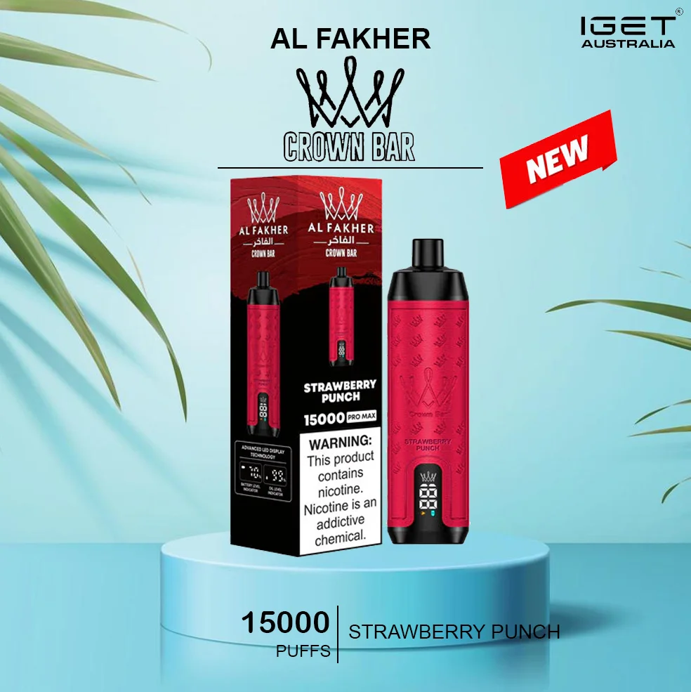 alfakher crown bar strawberry punch 150000 puffs 1.webp
