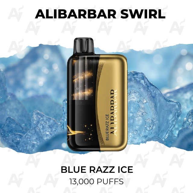 Alibarbar Swirl Blue Raspberry Ice 13000 Puffs