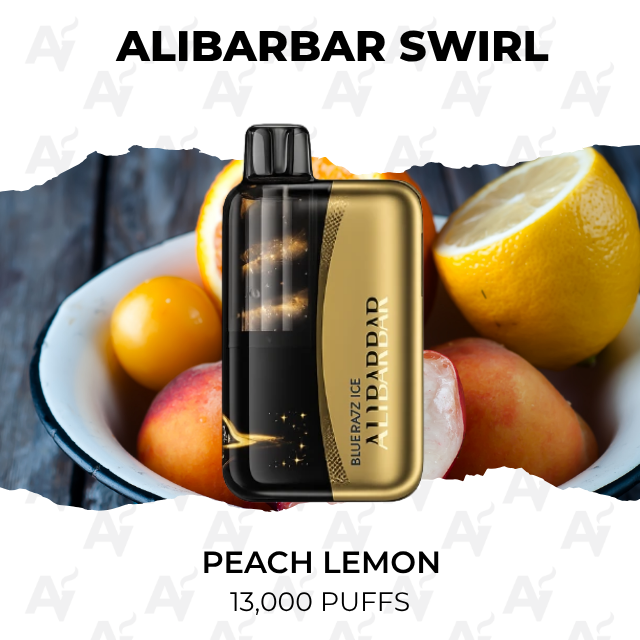 Alibarbar Swirl Peach Lemon 13000 Puffs