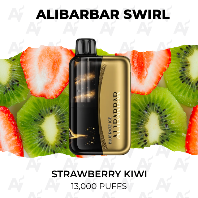 Alibarbar Swirl Strawberry Kiwi 13000 Puffs