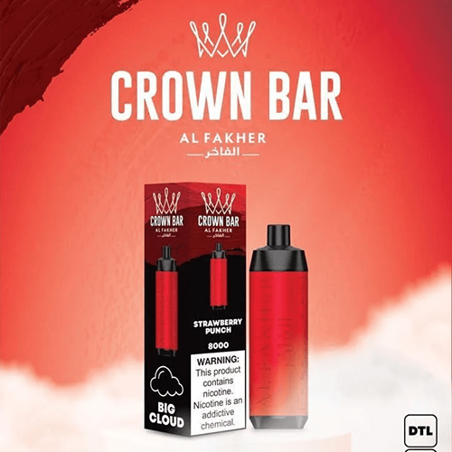 Al Fakher Crown Bar Alfakher Strawberry Punch 8000 Puffs