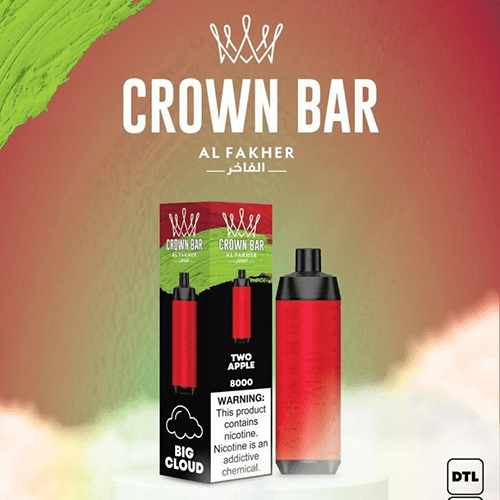Al Fakher Crown Bar Alfakher TWO Apple 8000 Puffs