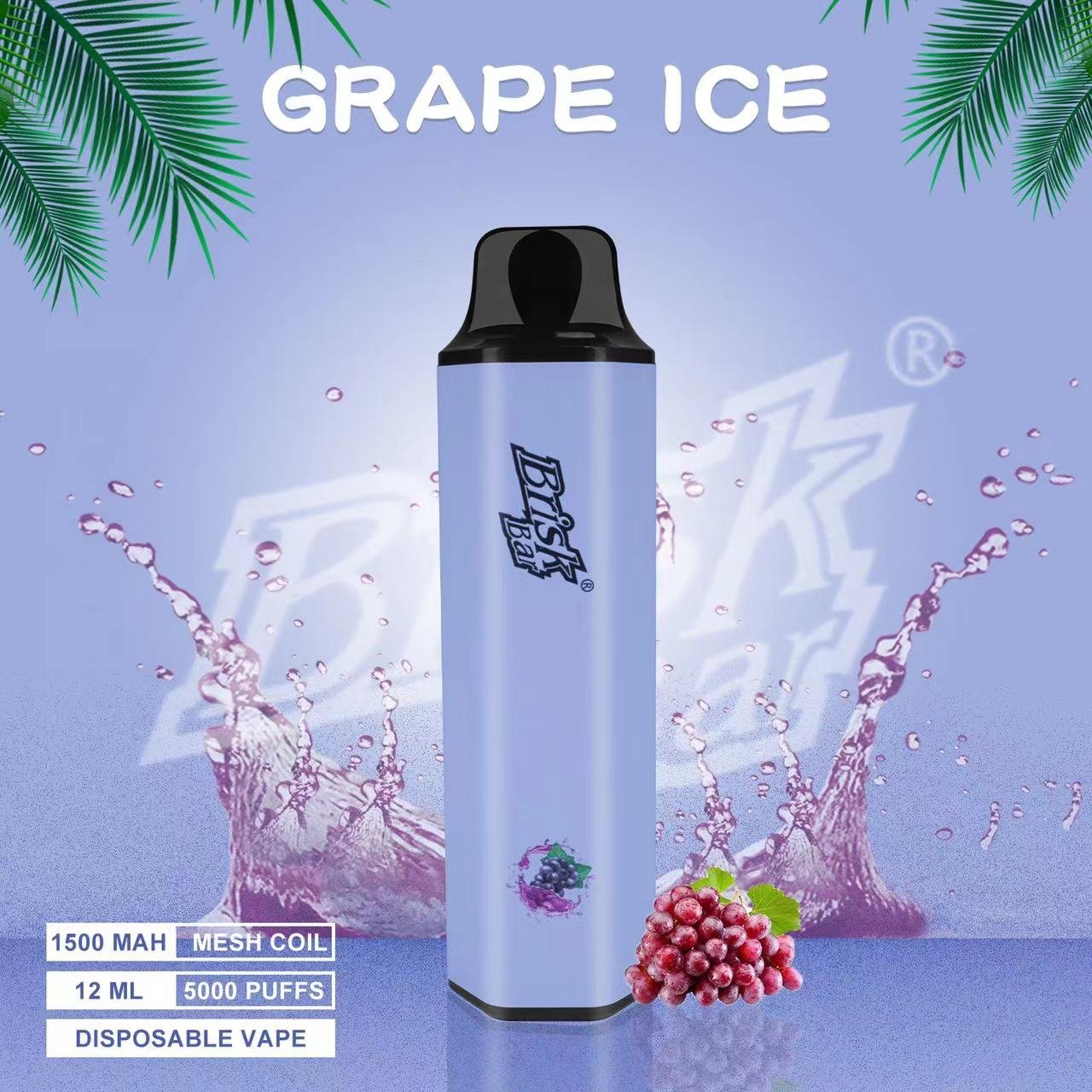 Brisk Bar Grape ICE 5000 Puffs