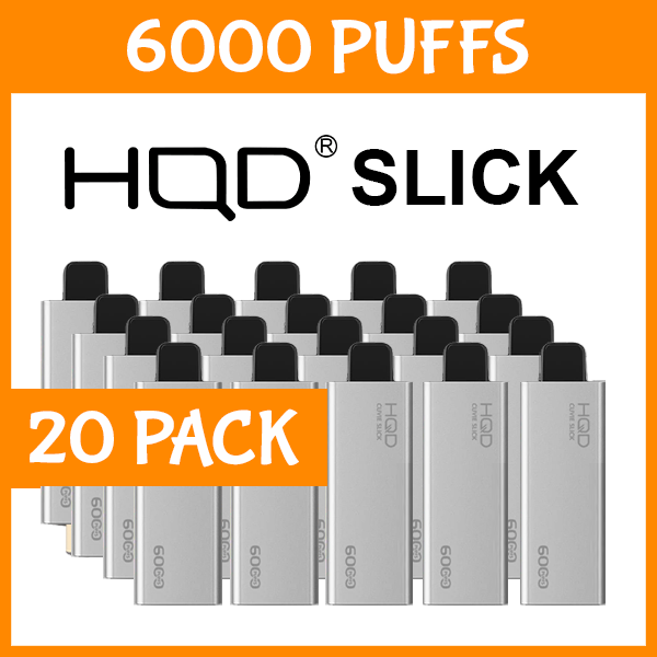 20 Pack HQD Cuvie Slick Mixed Flavours 6000 Puffs
