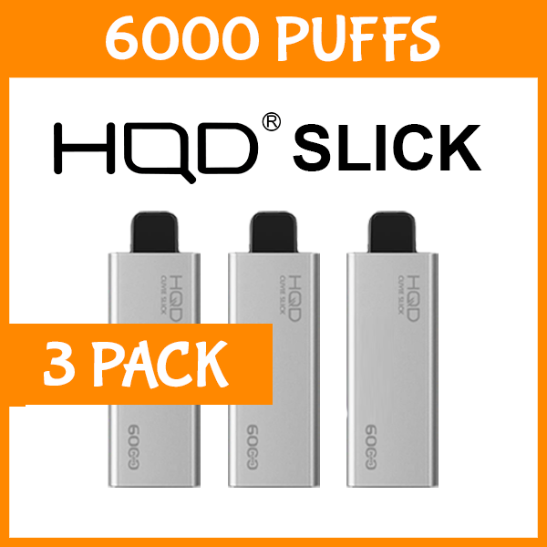 3 Pack HQD Cuvie Slick Mixed Flavours 6000 Puffs