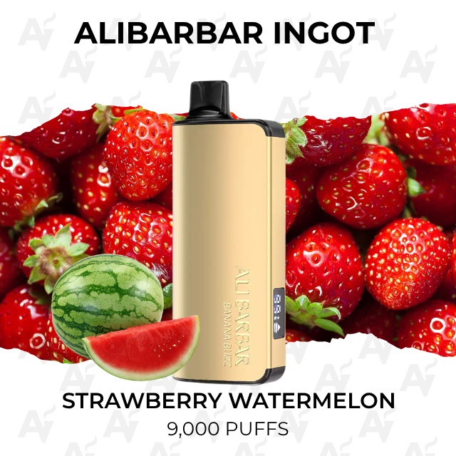 Alibarbar Ingot Strawberry Watermelon 9000 Puffs