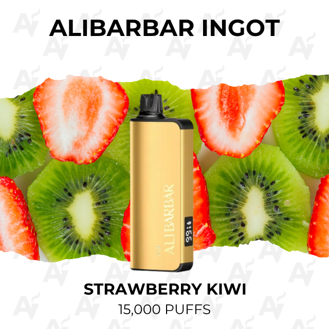 Alibarbar Ingot Strawberry Kiwi Fruit 15000 Puffs