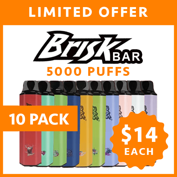 10 Pack Brisk Bar 5000 Puffs