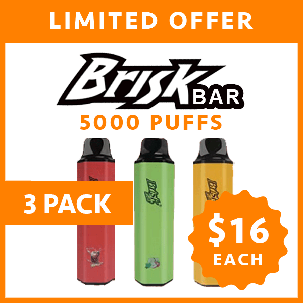 3 Pack Brisk Bar 5000 Puffs