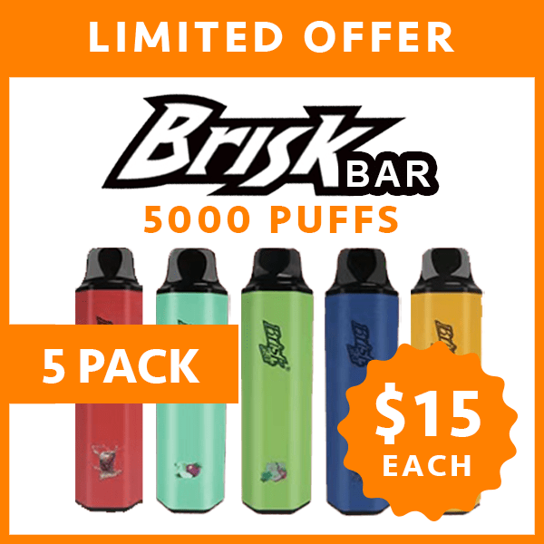 5 Pack Brisk Bar 5000 Puffs