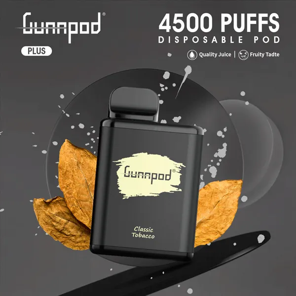 Gunnpod Plus Classic Tobacco 4500 Puffs