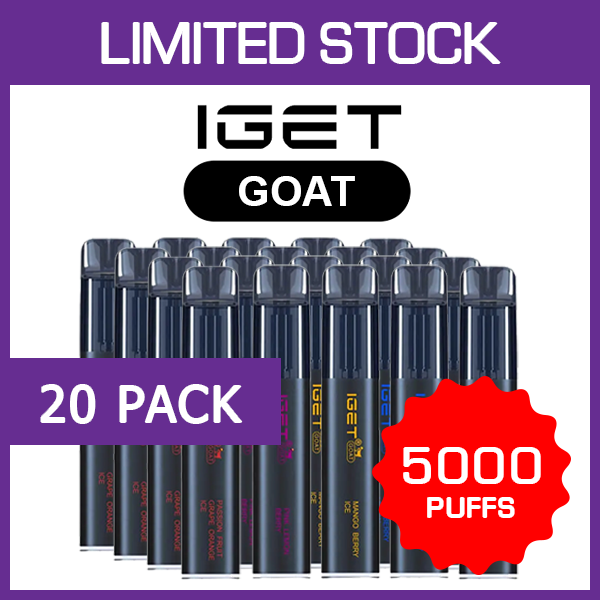 20 Pack IGET Goat 5000 Puffs