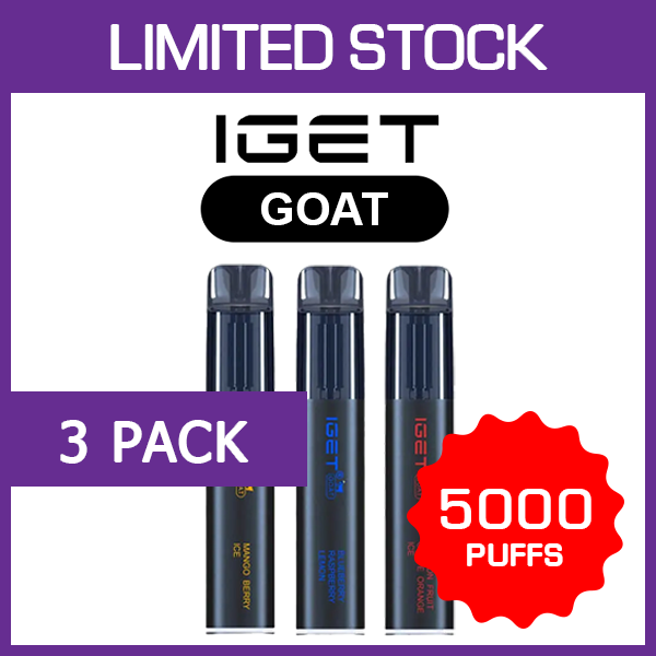3 Pack IGET Goat 5000 Puffs