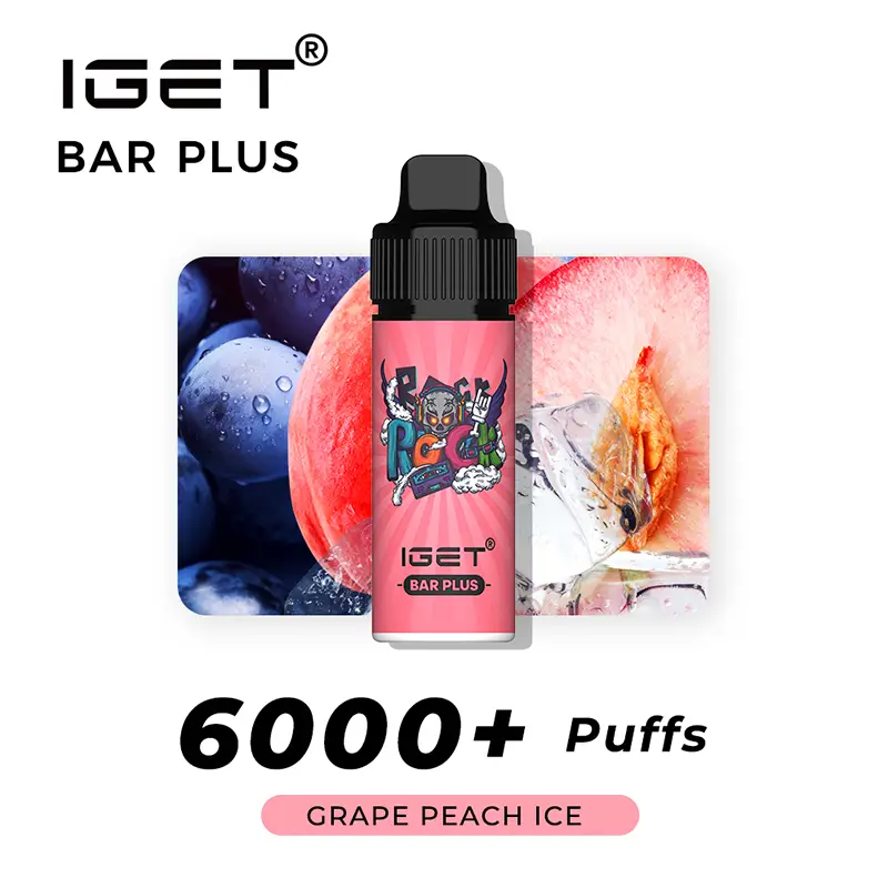 IGET Bar Plus Grape Peach ICE 6000 Puffs