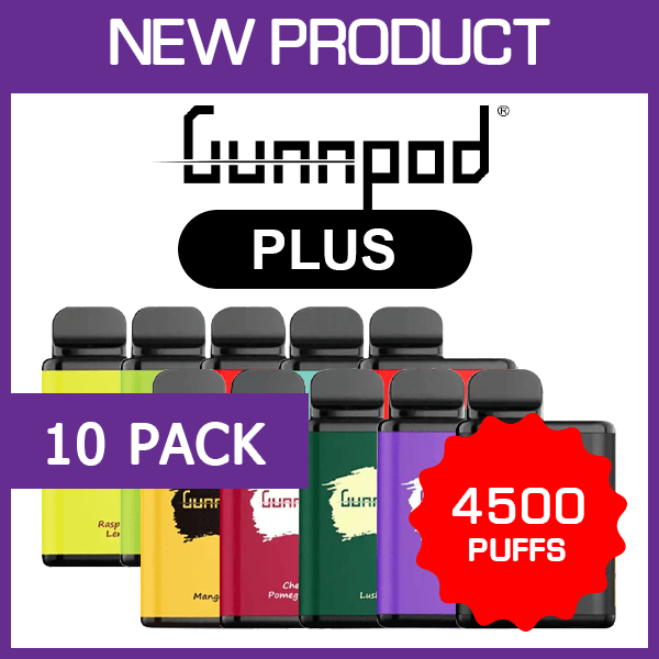 10 Pack Gunnpod Plus 4500 Puffs