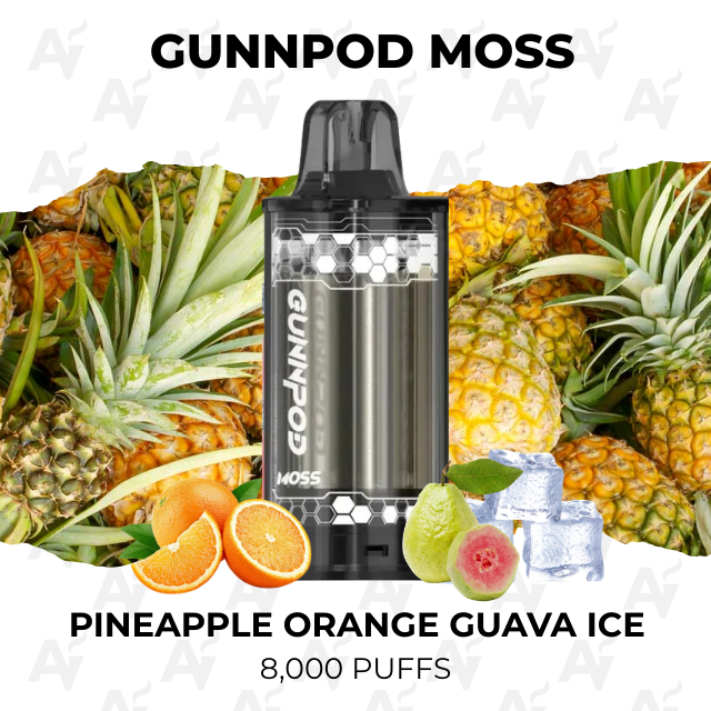 Gunnpod Moss Pineapple Orange Guava Ice 8000 Puffs