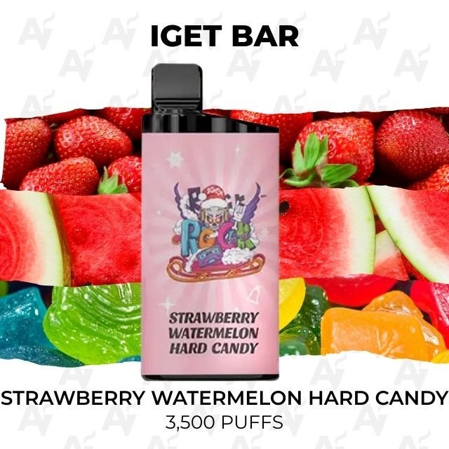 IGET Bar Strawberry Watermelon Hard Candy 3500 Puffs