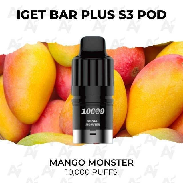 IGET Bar Plus S3 Pods Mango Monster 10000 Puffs