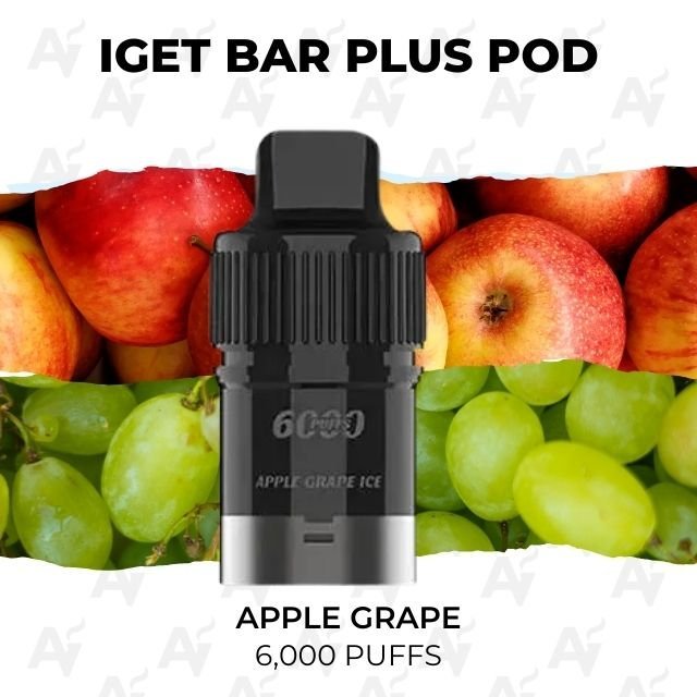 IGET Bar Plus Pods Apple Grape 6000 Puffs