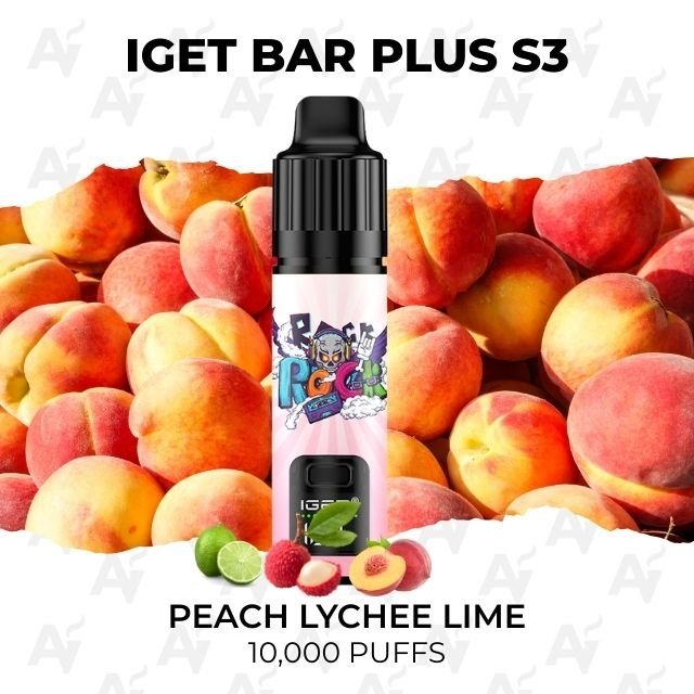 IGET Bar Plus S3 Peach Lychee Lime 10000 Puffs
