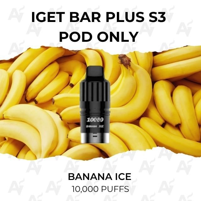 IGET Bar Plus S3 Pods Banana Ice 10000 Puffs