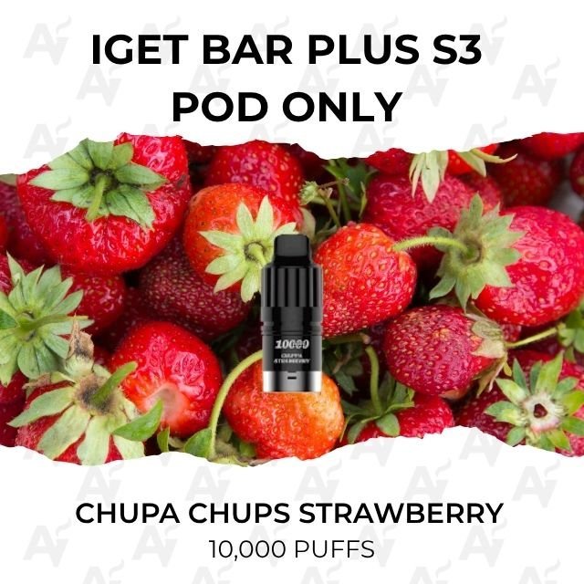 IGET Bar Plus S3 Pods Chupa Chups Strawberry 10000 Puffs