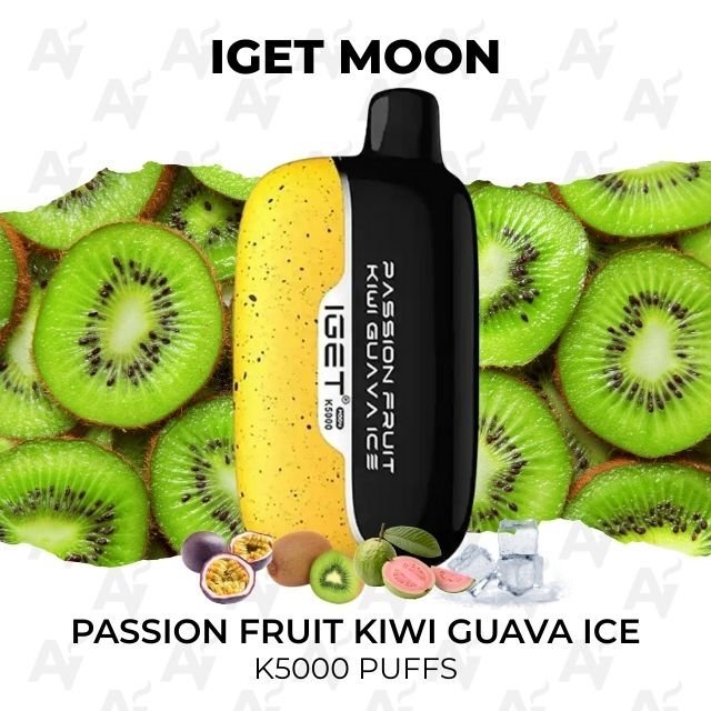 IGET Moon Passion Fruit Kiwi Guava Ice 5000 Puffs