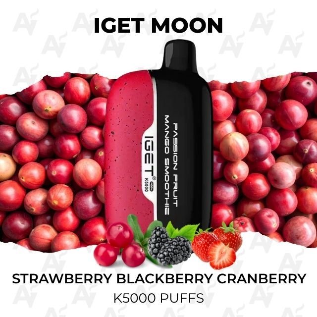 IGET Moon Strawberry Blackberry Cranberry 5000 Puffs