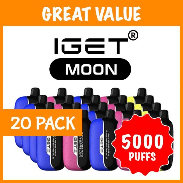 20 Pack IGET Moon Mixed Flavours 5000 Puffs