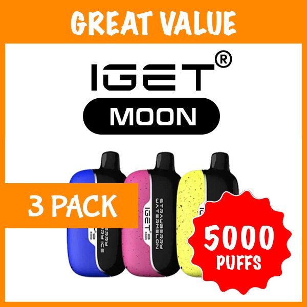 3 Pack IGET Moon Mixed Flavours 5000 Puffs