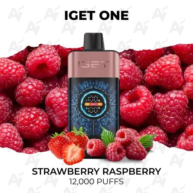 IGET One Strawberry Raspberry 12000 Puffs