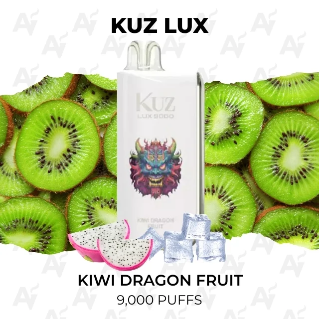 KUZ Lux Kiwi Dragon Fruit 9000 Puffs