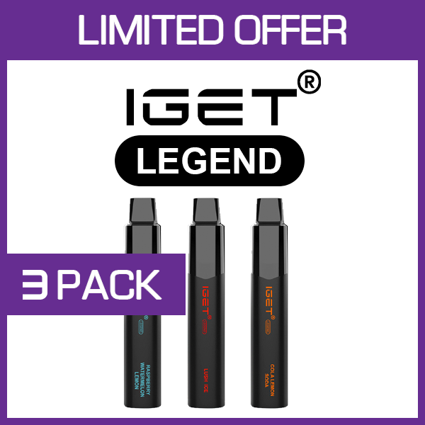 3 Pack IGET Legend 4000 Puffs