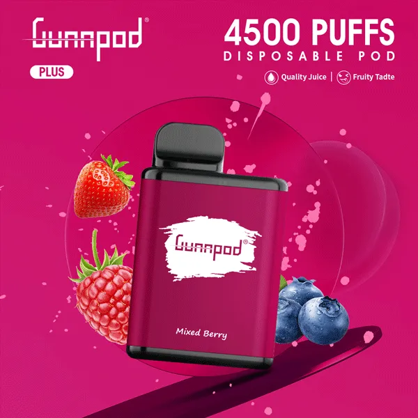 Gunnpod Plus Mixed Berry 4500 Puffs