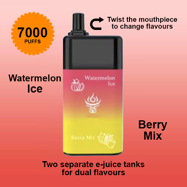 Mooodan Watermelon ICE + Berry MIX 7000 Puffs
