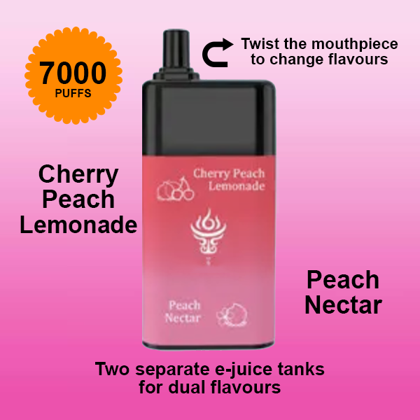Mooodan Cherry Peach Lemonade + Peach Nectar 7000 Puffs