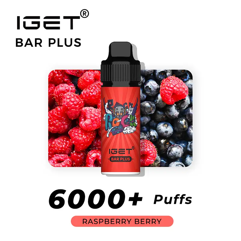 IGET Bar Plus Raspberry Berry 6000 Puffs