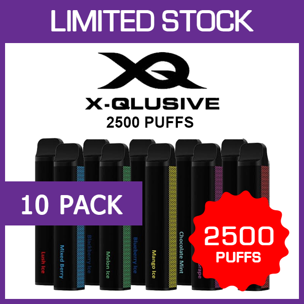 10 Pack X - Qlusive X - Qlusive - 10 2500 Puffs